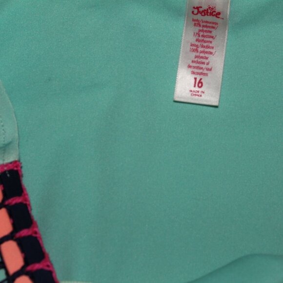 Blue  2 Pcs Justice Bikini Swimsuit Size 16 - Picture 5 of 11